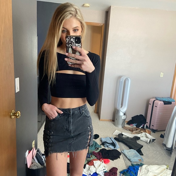 Top shop Denim Skirt - Picture 2 of 5